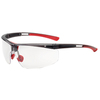 Veiligheidsbril Adaptec zwart/rood amber lens dampvrij, krasvrij